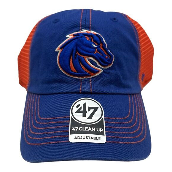47 Other - '47 Brand Boise State Broncos Hat Cap Blue Orange Trucker Clean Up SnapBack Mesh